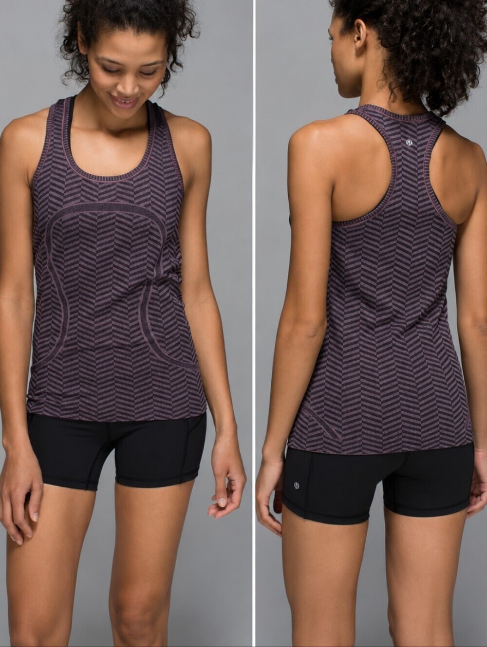 Lululemon Swiftly Tech Racerback Tank Top Heathered Black Cherry Size 4